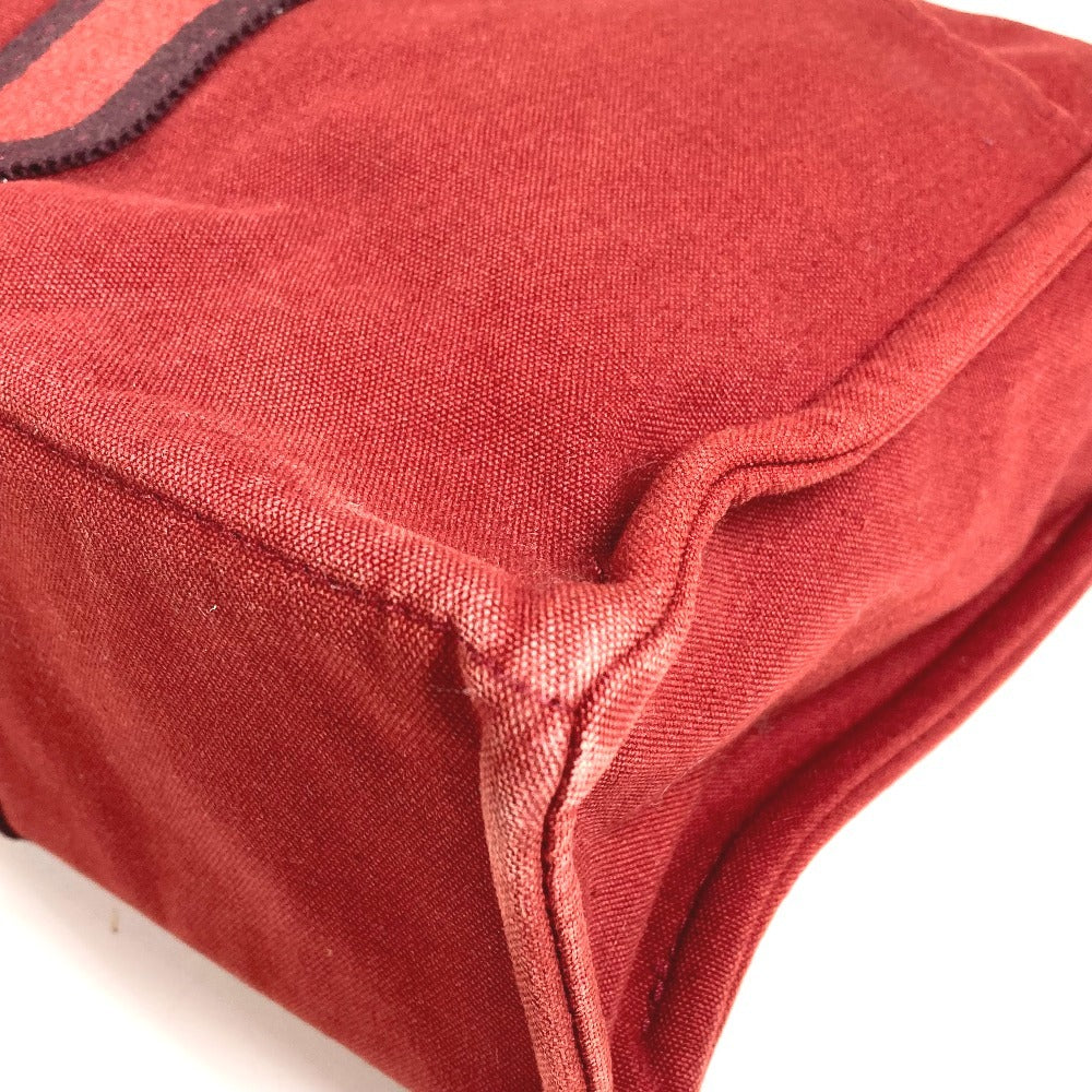HERMES Foul Tou MM Foul Tou MM Tote Bag Handbag Cotton Unisex Red