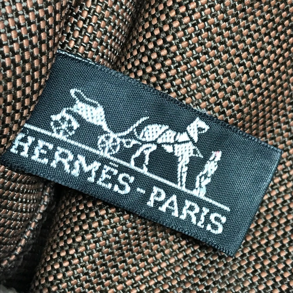 HERMES エールライン バサスPM バサス PM カバン 斜め掛け メッセンジャーバッグ ショルダーバッグ キャンバス ユニセックス ブラウン