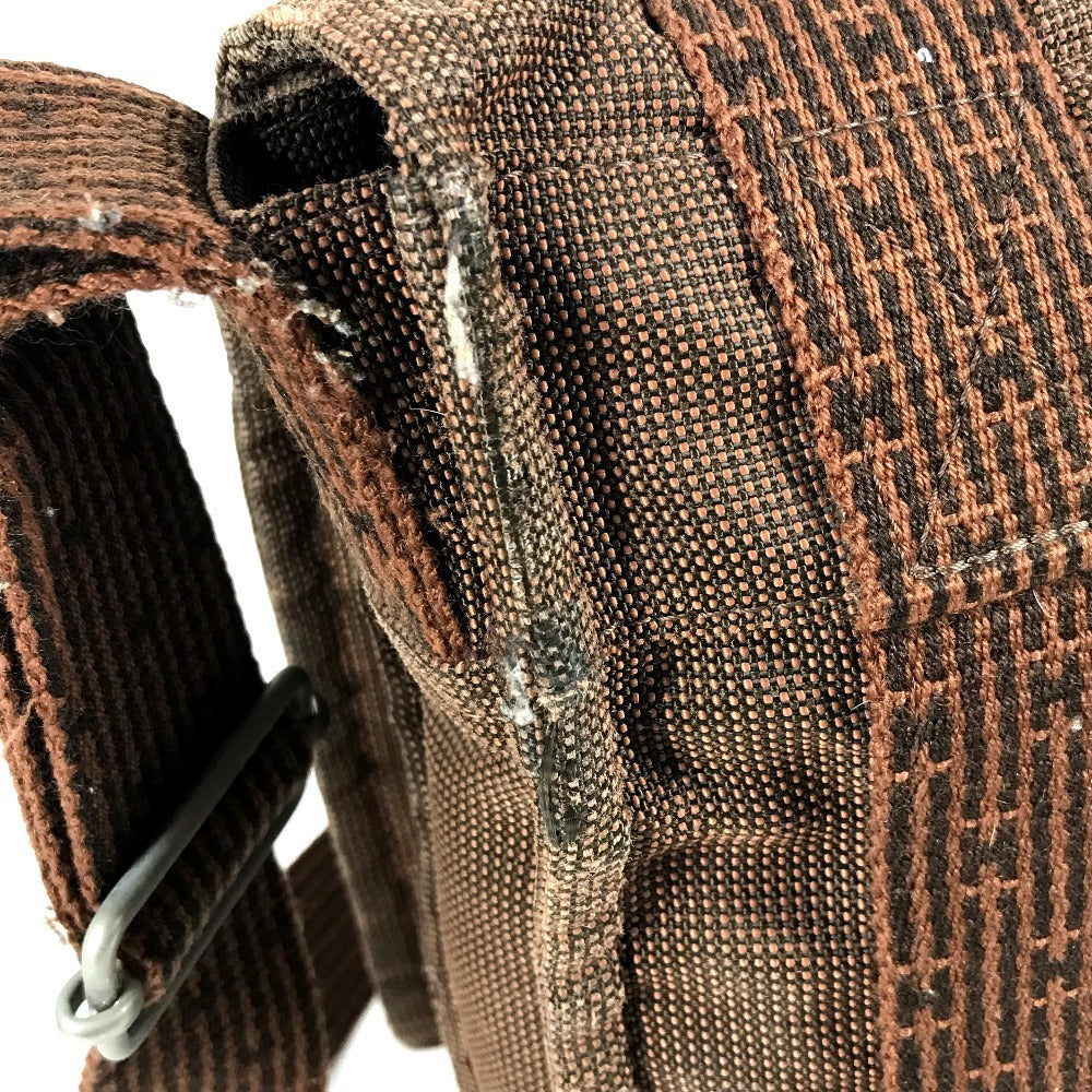 HERMES エールライン バサスPM バサス PM カバン 斜め掛け メッセンジャーバッグ ショルダーバッグ キャンバス ユニセックス ブラウン
