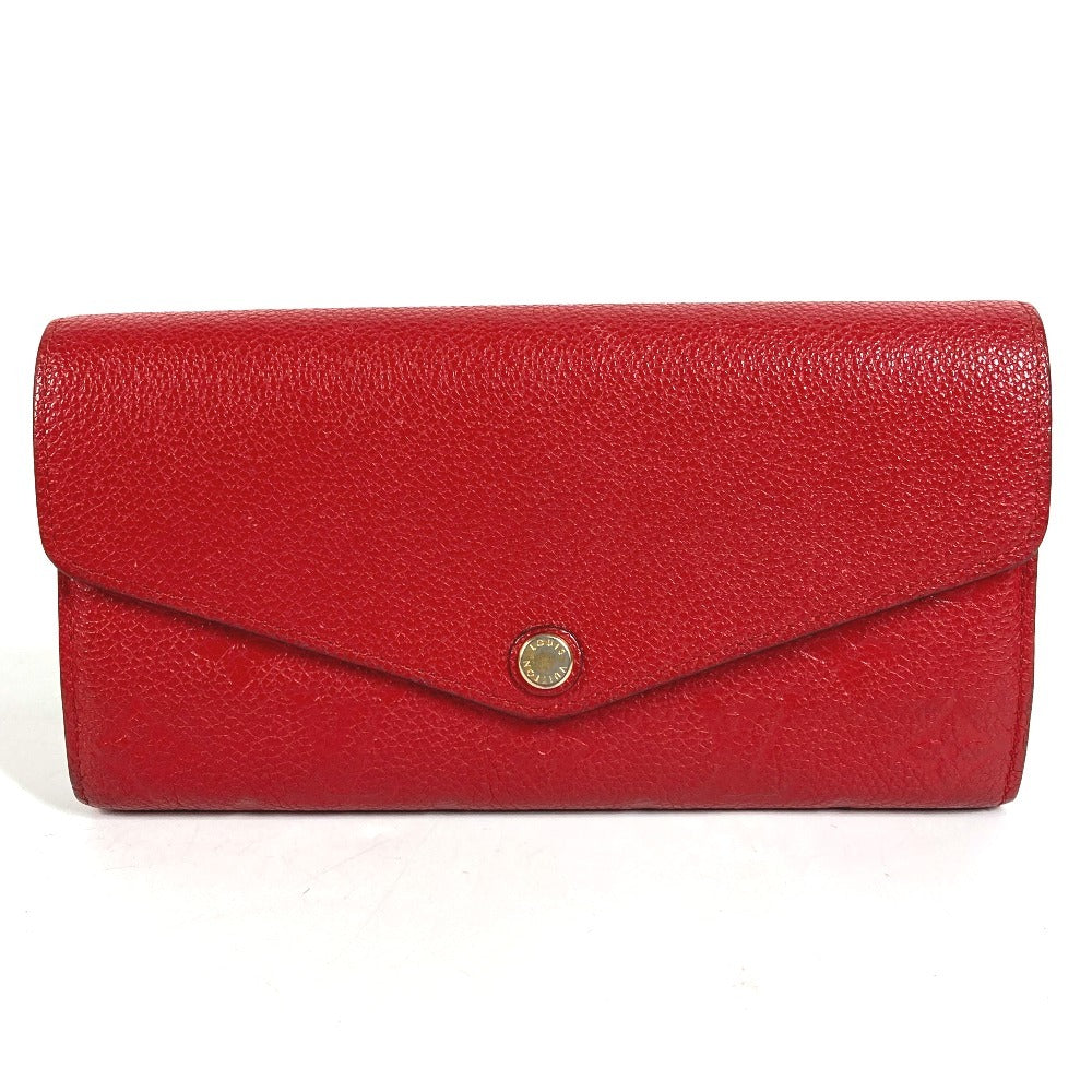 LOUIS VUITTON M61181 モノグラムアンプラント ポルトフォイユ サラ ロングウォレット フラップ 長財布 モノグラムアンプラントレザー ユニセックス レッド