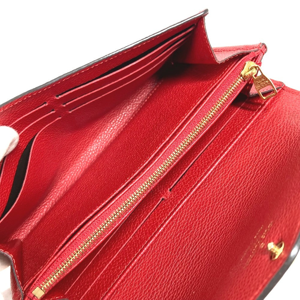 LOUIS VUITTON M61181 モノグラムアンプラント ポルトフォイユ サラ ロングウォレット フラップ 長財布 モノグラムアンプラントレザー ユニセックス レッド