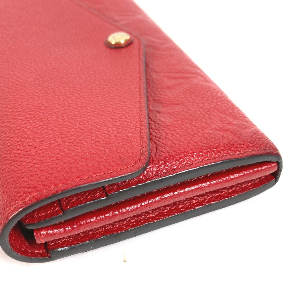 LOUIS VUITTON M61181 モノグラムアンプラント ポルトフォイユ サラ ロングウォレット フラップ 長財布 モノグラムアンプラントレザー ユニセックス レッド