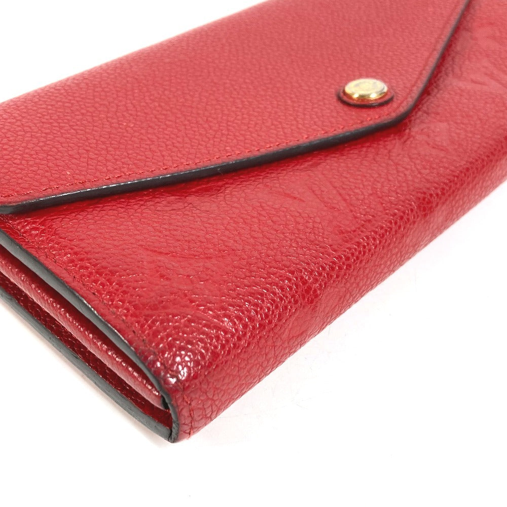 LOUIS VUITTON M61181 モノグラムアンプラント ポルトフォイユ サラ ロングウォレット フラップ 長財布 モノグラムアンプラントレザー ユニセックス レッド