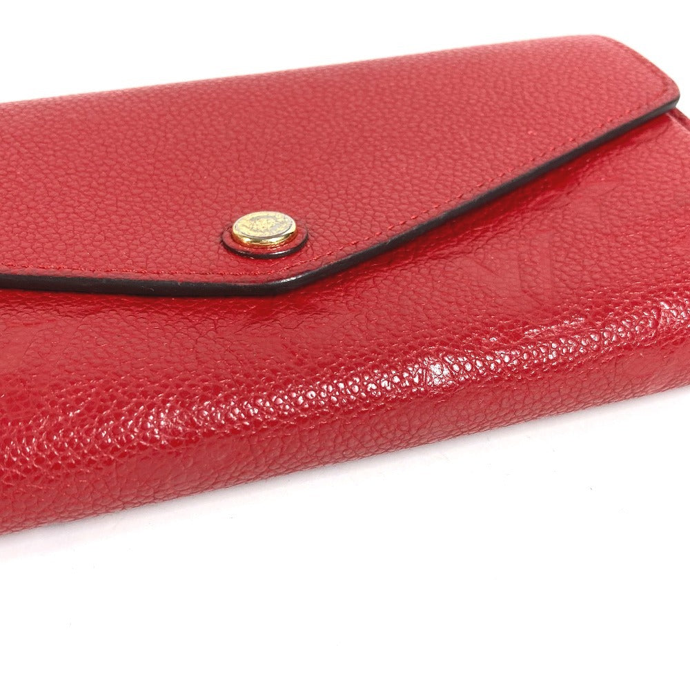 LOUIS VUITTON M61181 モノグラムアンプラント ポルトフォイユ サラ ロングウォレット フラップ 長財布 モノグラムアンプラントレザー ユニセックス レッド
