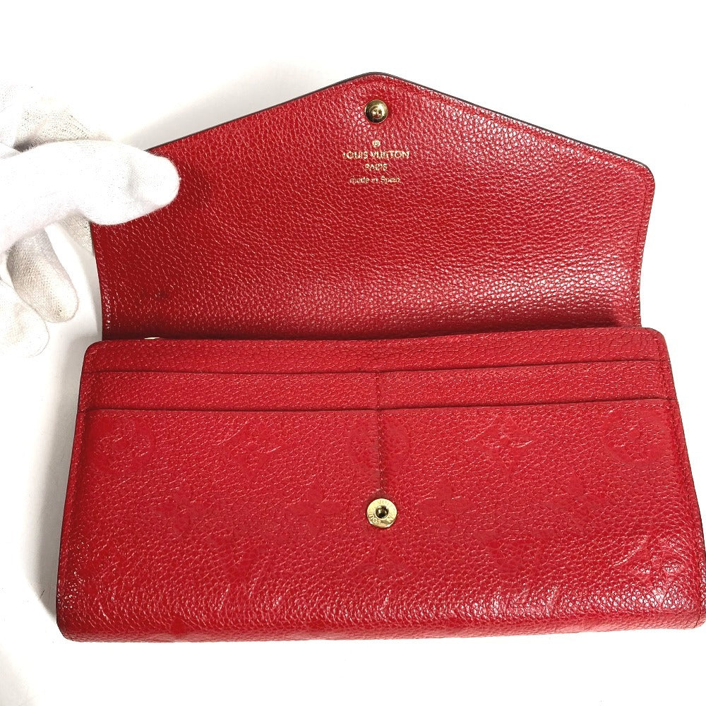 LOUIS VUITTON M61181 モノグラムアンプラント ポルトフォイユ サラ ロングウォレット フラップ 長財布 モノグラムアンプラントレザー ユニセックス レッド