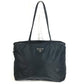 PRADA Triangle Logo Plate Shoulder Tote Bag Handbag Shoulder Bag Nylon Unisex Black