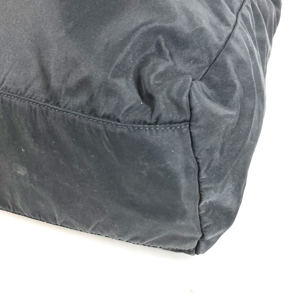 PRADA Triangle Logo Plate Shoulder Tote Bag Handbag Shoulder Bag Nylon Unisex Black