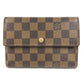 LOUIS VUITTON N61202 ダミエ ポルトトレゾールエテュイパピエ コンパクトウォレット 3つ折り財布 ダミエキャンバス ユニセックス エベヌ ブラウン