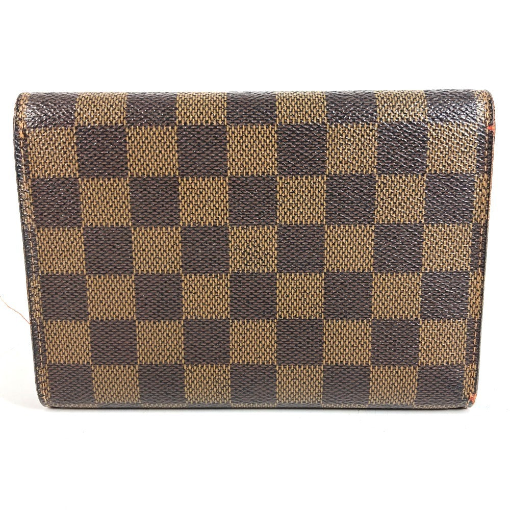 LOUIS VUITTON N61202 ダミエ ポルトトレゾールエテュイパピエ コンパクトウォレット 3つ折り財布 ダミエキャンバス ユニセックス エベヌ ブラウン
