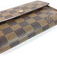 LOUIS VUITTON N61202 ダミエ ポルトトレゾールエテュイパピエ コンパクトウォレット 3つ折り財布 ダミエキャンバス ユニセックス エベヌ ブラウン
