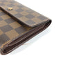 LOUIS VUITTON N61202 ダミエ ポルトトレゾールエテュイパピエ コンパクトウォレット 3つ折り財布 ダミエキャンバス ユニセックス エベヌ ブラウン
