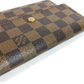 LOUIS VUITTON N61202 ダミエ ポルトトレゾールエテュイパピエ コンパクトウォレット 3つ折り財布 ダミエキャンバス ユニセックス エベヌ ブラウン