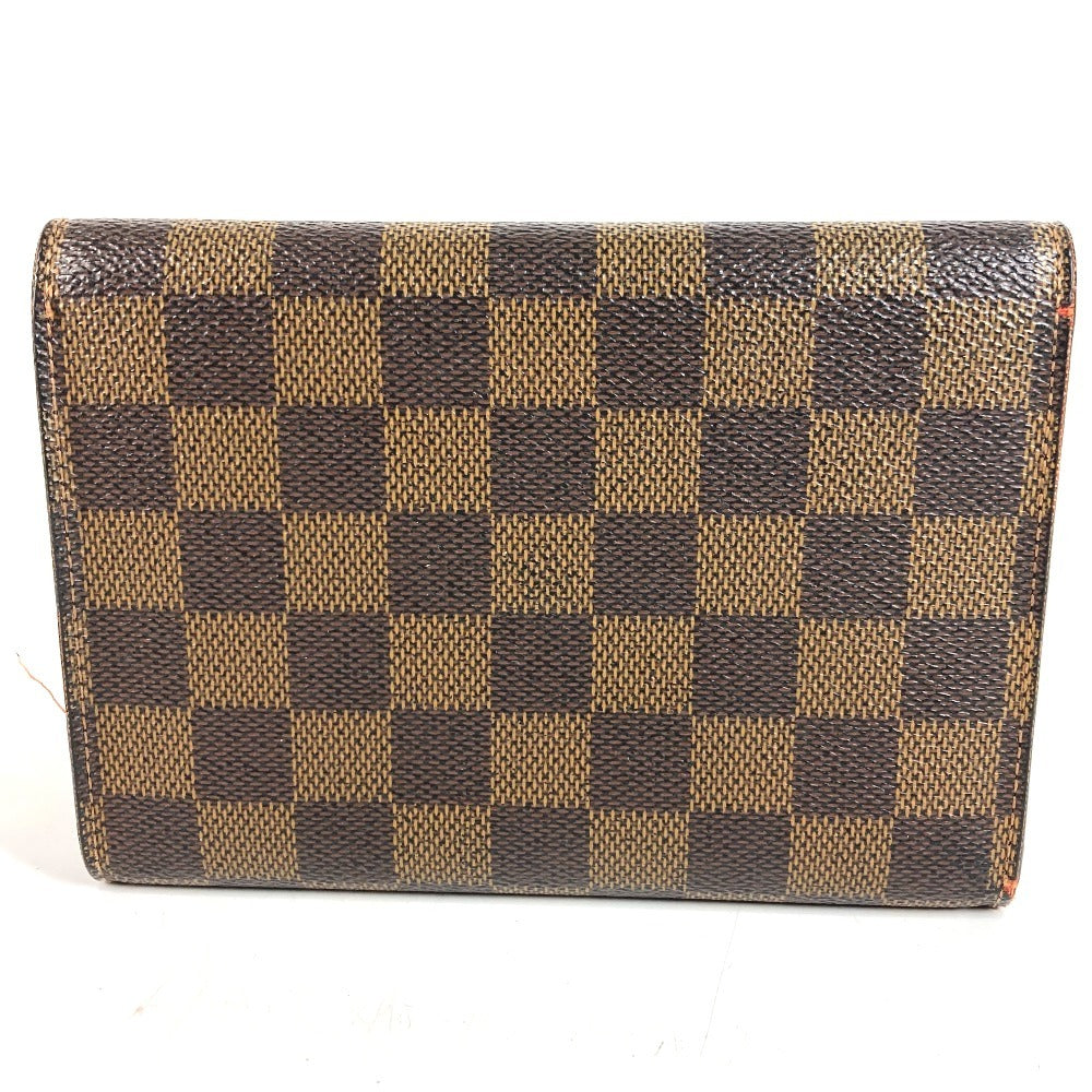 LOUIS VUITTON N61202 ダミエ ポルトトレゾールエテュイパピエ コンパクトウォレット 3つ折り財布 ダミエキャンバス ユニセックス エベヌ ブラウン