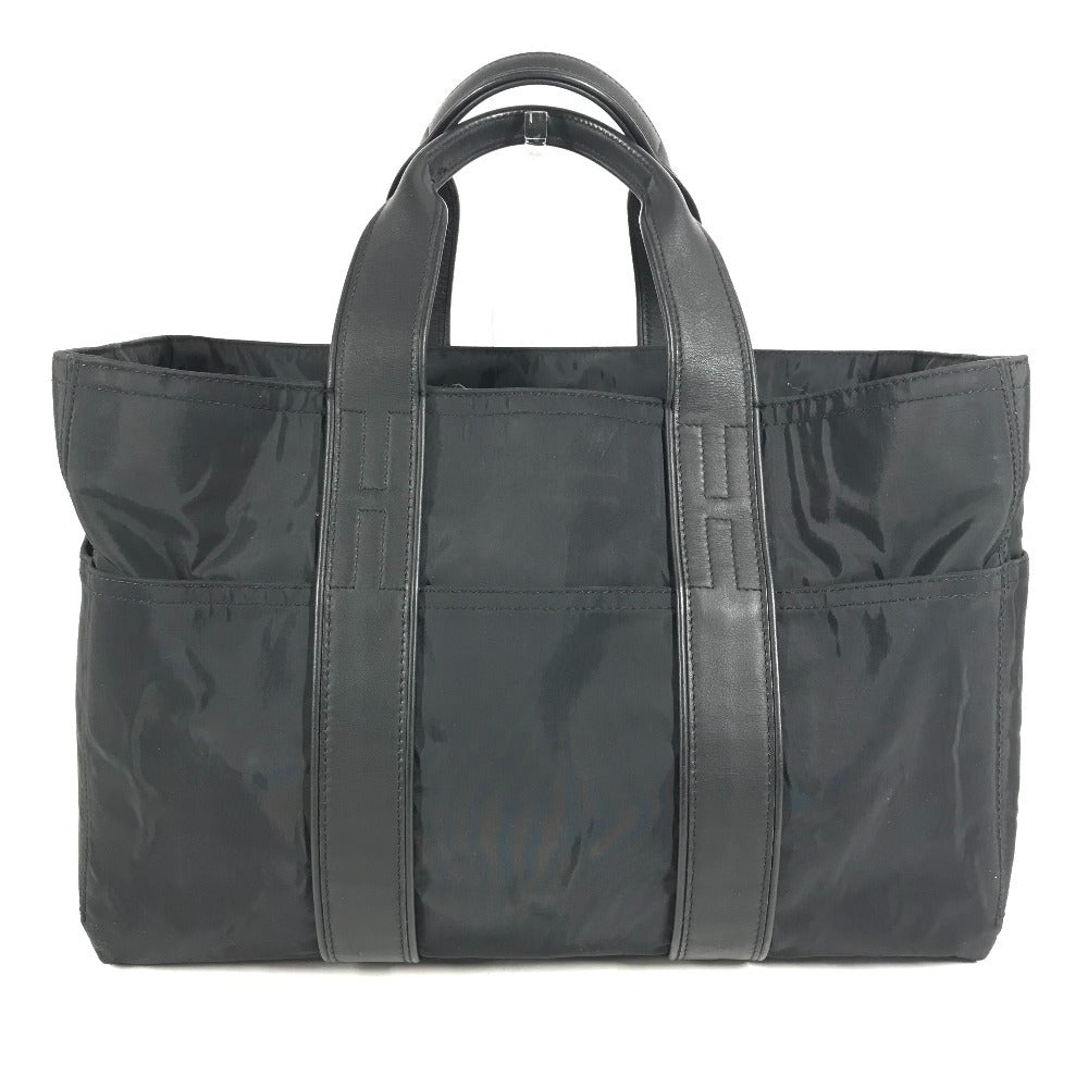 HERMES アカプルコMM アカプルコ MM カバン ミニボストンバッグ トートバッグ ハンドバッグ レザー/ナイロン ユニセックス ブラック
