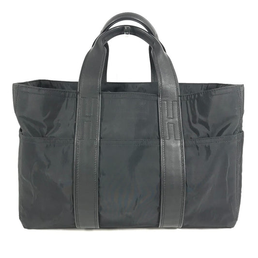 HERMES アカプルコMM アカプルコ MM カバン ミニボストンバッグ トートバッグ ハンドバッグ レザー/ナイロン ユニセックス ブラック