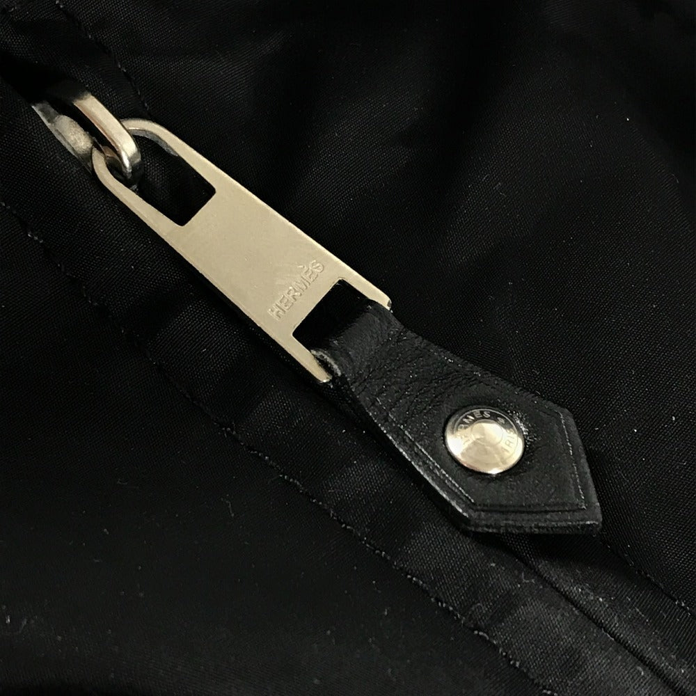 HERMES アカプルコMM アカプルコ MM カバン ミニボストンバッグ トートバッグ ハンドバッグ レザー/ナイロン ユニセックス ブラック