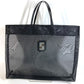 FENDI ヴィンテージ FF ロゴ メッシュ カバン 肩掛け ショルダーバッグ トートバッグ ハンドバッグ メッシュ/レザー ユニセックス ブラック