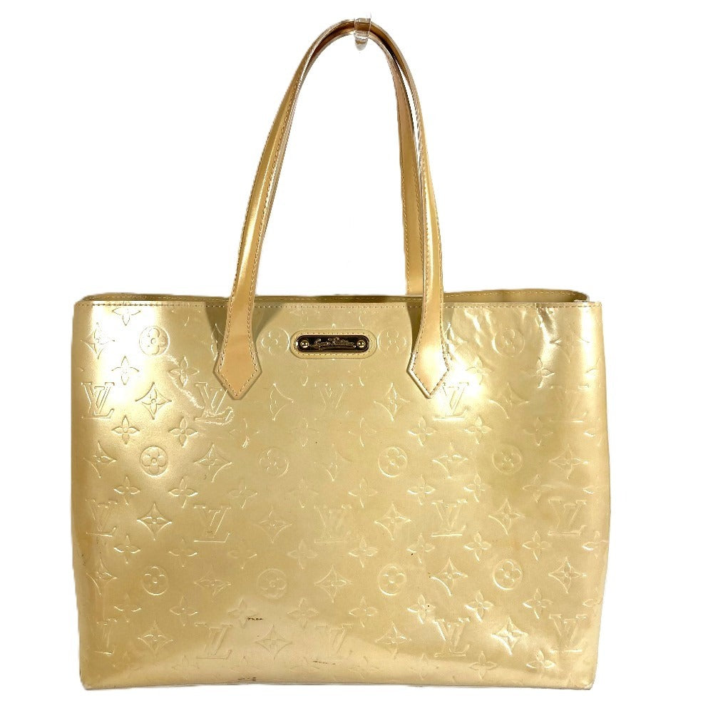 LOUIS VUITTON M91441 Monogram Vernis Wilshire MM Wilshire MM Bag Shoulder Bag Tote Bag Handbag Monogram Vernis Women's Blanc Corail Beige