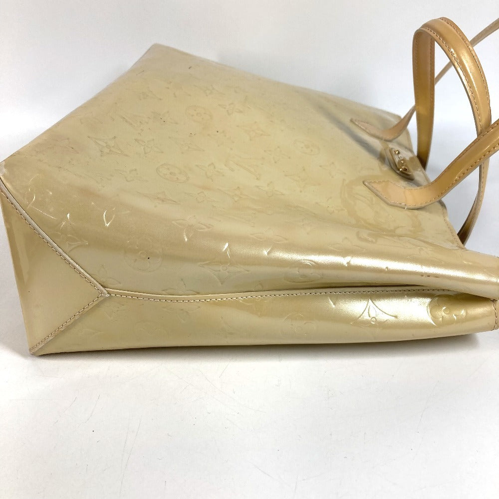 LOUIS VUITTON M91441 Monogram Vernis Wilshire MM Wilshire MM Bag Shoulder Bag Tote Bag Handbag Monogram Vernis Women's Blanc Corail Beige