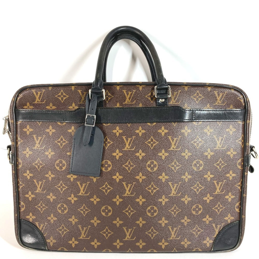 LOUIS VUITTON M40224 Monogram Macassar Port Document Voyage GM PDV Handbag Document Bag Briefcase Business Bag Monogram Macassar Canvas Unisex Brown