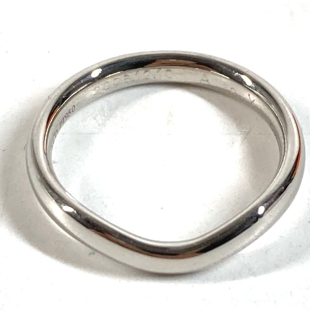 TIFFANY&Co. Elsa Peretti Curved Band Ring Accessory Jewelry Platinum Ring Pt950 Men's Silver