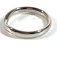 TIFFANY&Co. Elsa Peretti Curved Band Ring Accessory Jewelry Platinum Ring Pt950 Men's Silver