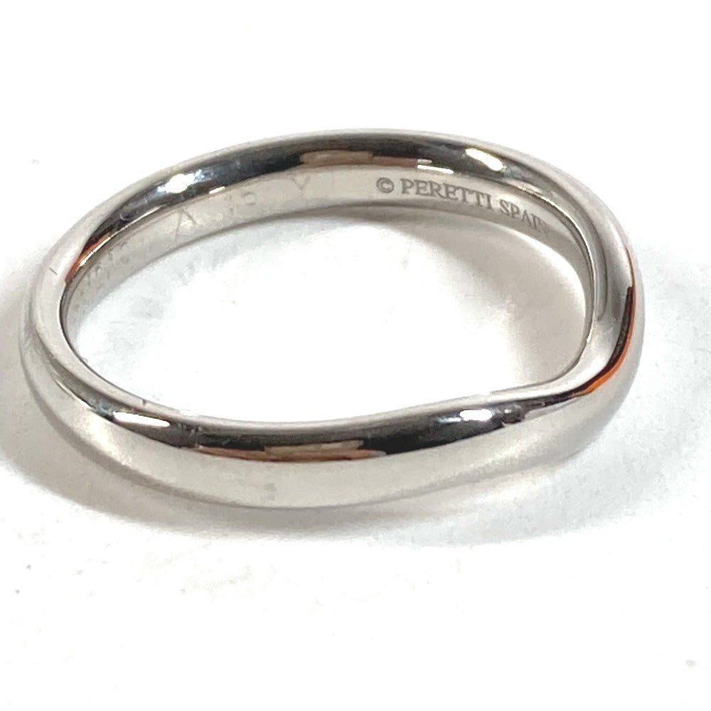 TIFFANY&Co. Elsa Peretti Curved Band Ring Accessory Jewelry Platinum Ring Pt950 Men's Silver