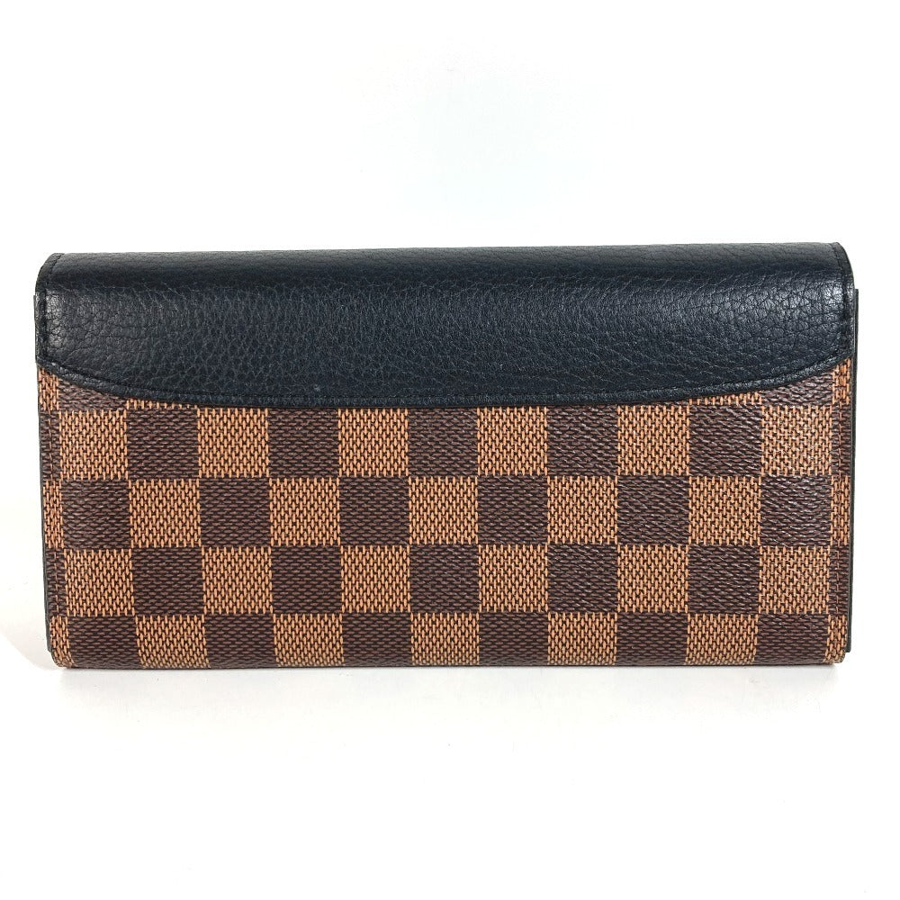LOUIS VUITTON N61261 ダミエ ポルトフォイユノルマンディ ロングウォレット フラップ 長財布 ダミエキャンバス ユニセックス ノワール ブラック