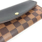 LOUIS VUITTON N61261 ダミエ ポルトフォイユノルマンディ ロングウォレット フラップ 長財布 ダミエキャンバス ユニセックス ノワール ブラック