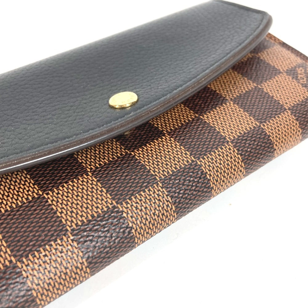 LOUIS VUITTON N61261 ダミエ ポルトフォイユノルマンディ ロングウォレット フラップ 長財布 ダミエキャンバス ユニセックス ノワール ブラック