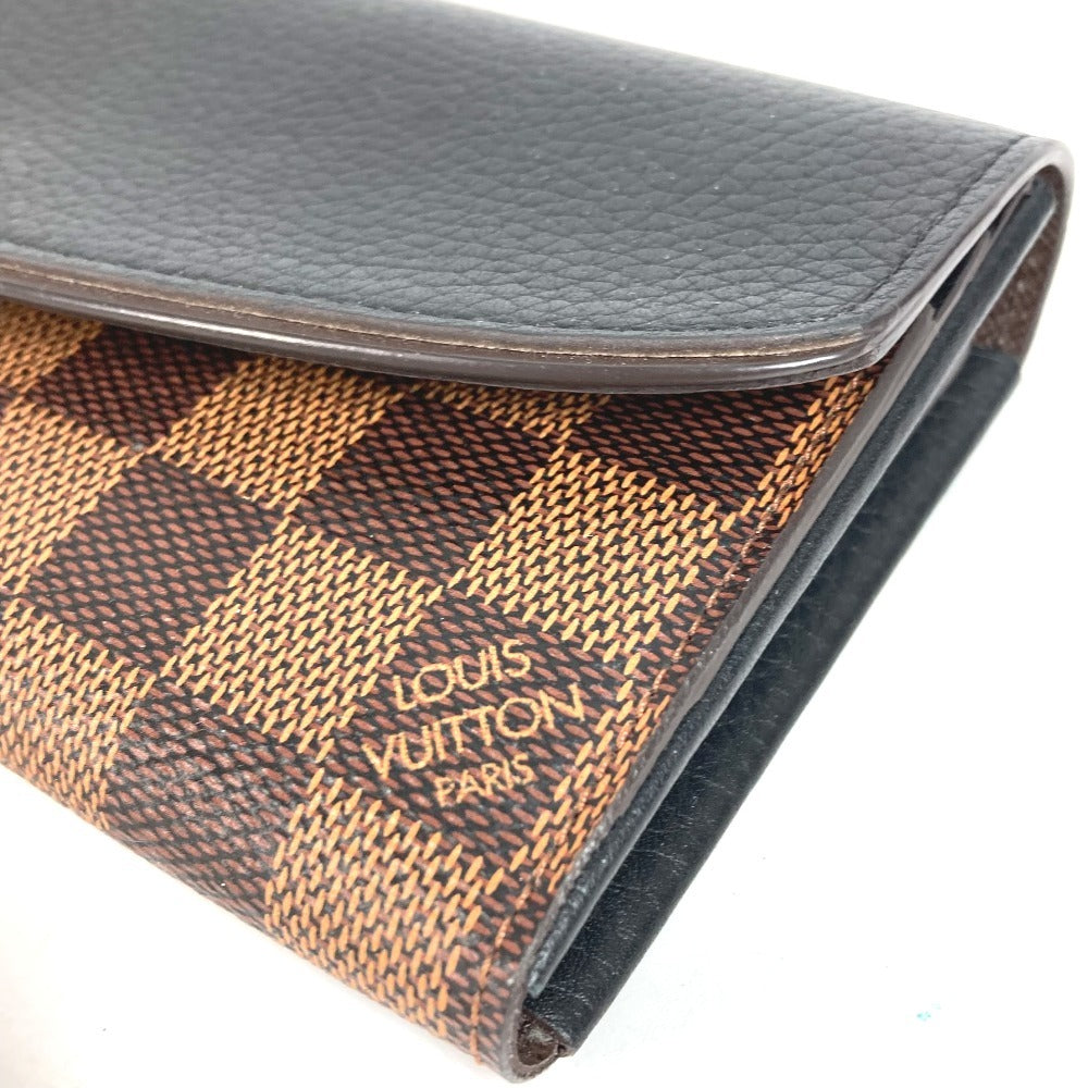LOUIS VUITTON N61261 ダミエ ポルトフォイユノルマンディ ロングウォレット フラップ 長財布 ダミエキャンバス ユニセックス ノワール ブラック