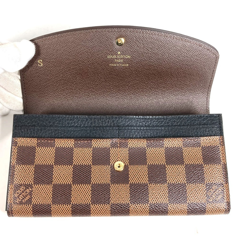 LOUIS VUITTON N61261 ダミエ ポルトフォイユノルマンディ ロングウォレット フラップ 長財布 ダミエキャンバス ユニセックス ノワール ブラック
