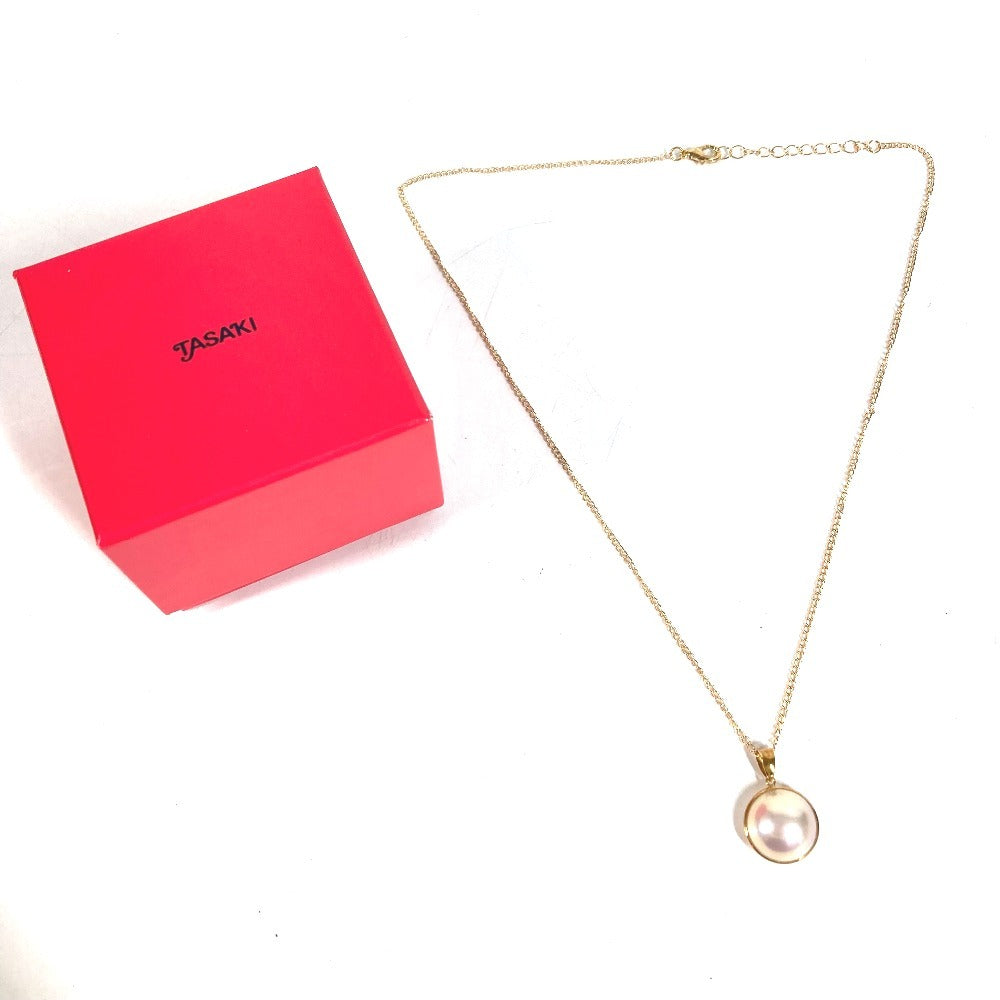 TASAKI Gold K18 18K Pearl Pendant Top Accessory Jewelry Chain Necklace K18 Women's White
