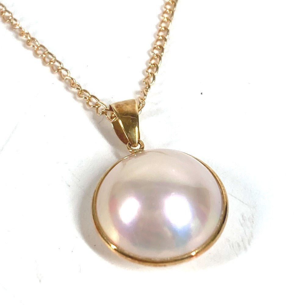TASAKI Gold K18 18K Pearl Pendant Top Accessory Jewelry Chain Necklace K18 Women's White