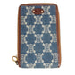 CELINE Pouch Shoulder Wallet Macadam Logo Long Wallet Round Zipper Long Wallet Denim Unisex Blue