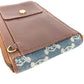 CELINE Pouch Shoulder Wallet Macadam Logo Long Wallet Round Zipper Long Wallet Denim Unisex Blue