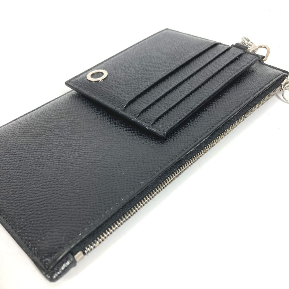 BVLGARI BVLGARI BVLGARI MAN Coin Case & Card Case Long Wallet Card Holder Pass Case Coin Case Leather Unisex Black