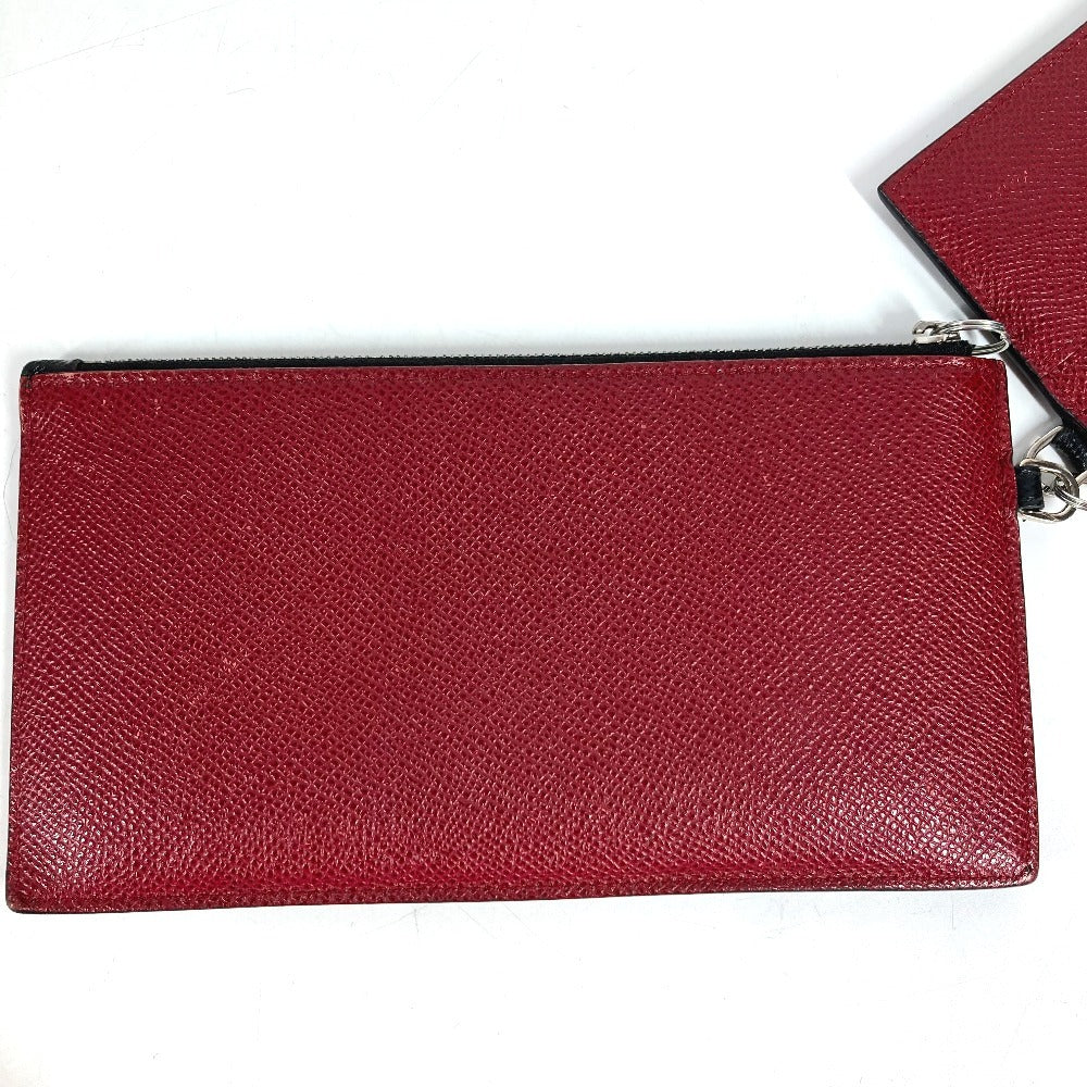 BVLGARI BVLGARI BVLGARI MAN Coin Case & Card Case Long Wallet Card Holder Pass Case Coin Case Leather Unisex Black