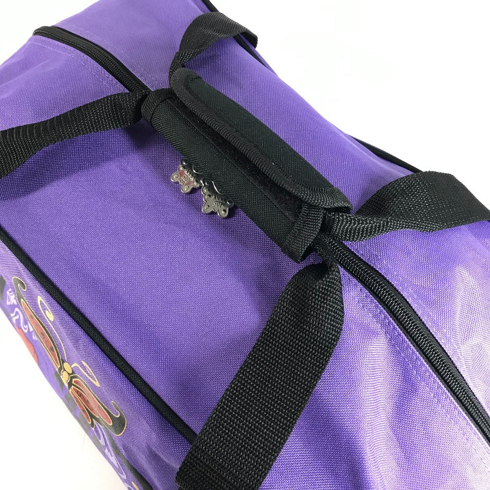 ANNA SUI Travel Bag 2-Wheel Butterfly Logo Suitcase Canvas Unisex Purple