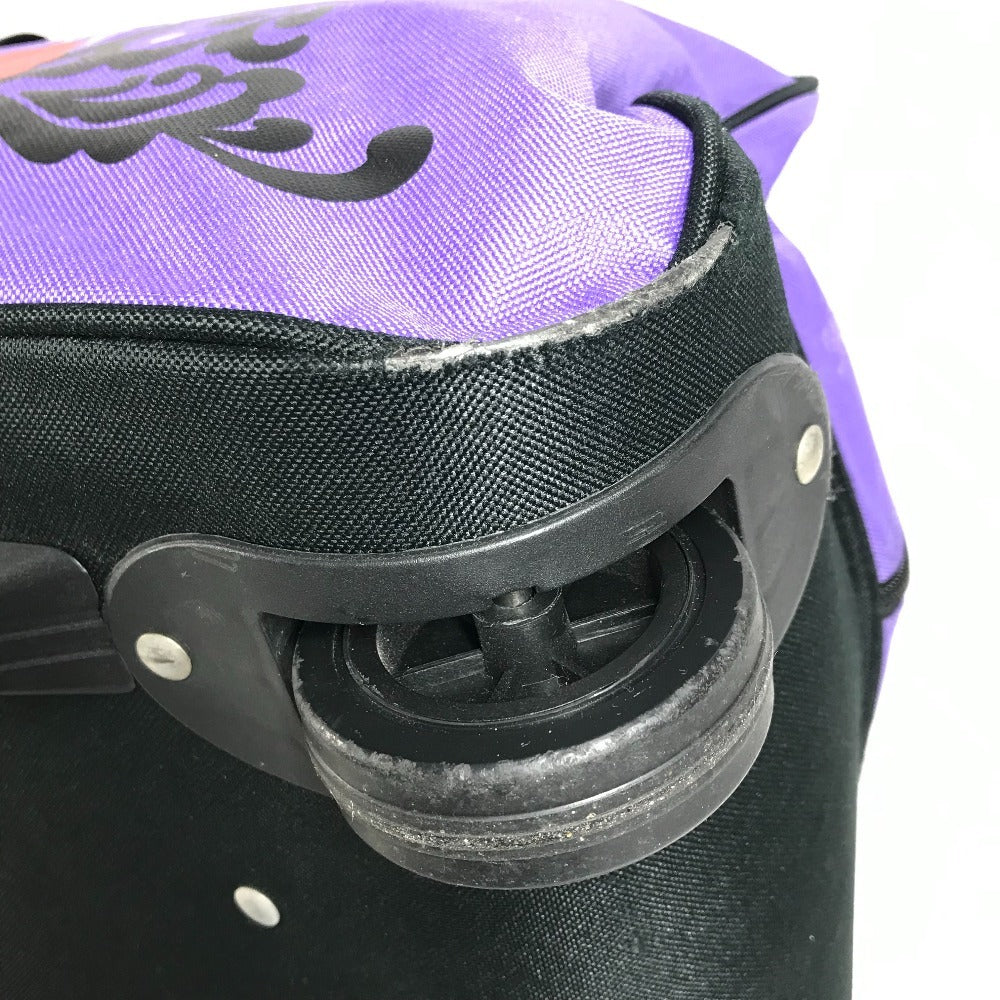 ANNA SUI Travel Bag 2-Wheel Butterfly Logo Suitcase Canvas Unisex Purple