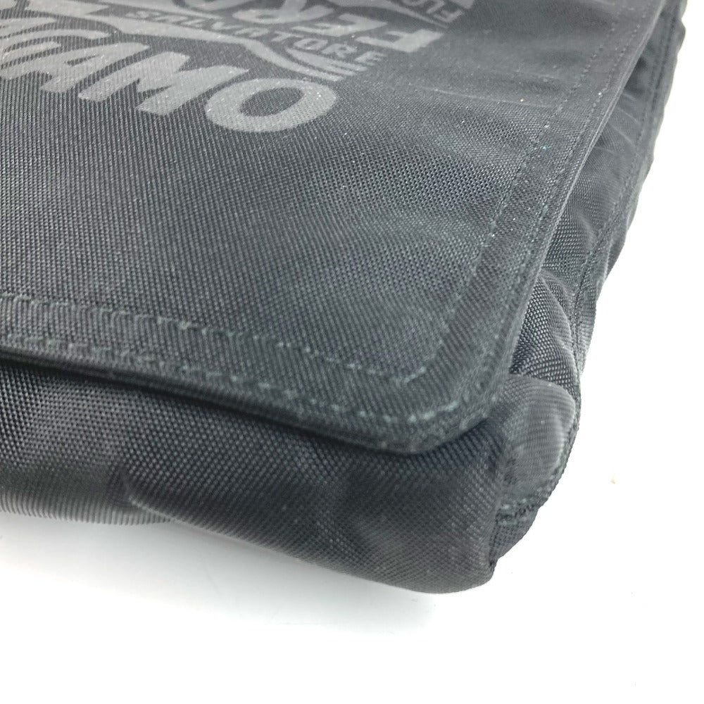 Salvatore Ferragamo Logo Bag, Crossbody Pouch, Flap Shoulder Bag, Nylon Canvas, Unisex, Black