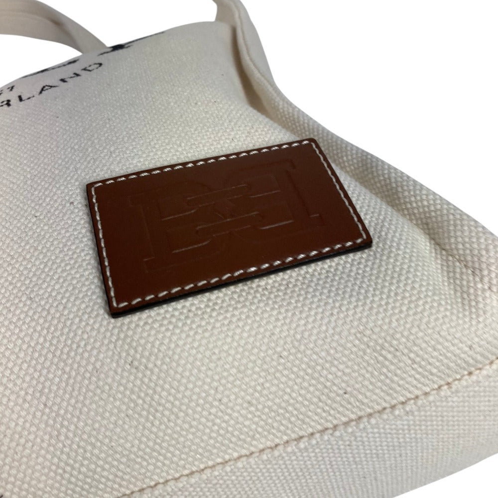 BALLY ロゴ 縦型トート カバン 肩掛け トートバッグ ショルダーバッグ コットン ユニセックス ホワイト系