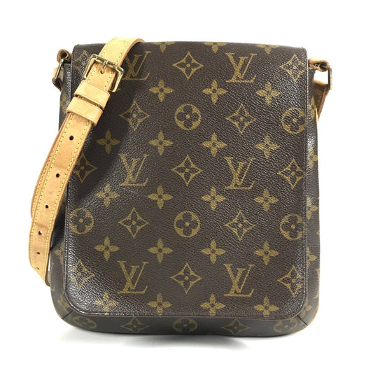 LOUIS VUITTON M51258 モノグラム ミュゼット サルサ ショート カバン 肩掛け フラップ ポシェット ショルダーバッグ ユニセックス ブラウン
