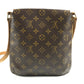 LOUIS VUITTON M51258 モノグラム ミュゼット サルサ ショート カバン 肩掛け フラップ ポシェット ショルダーバッグ ユニセックス ブラウン