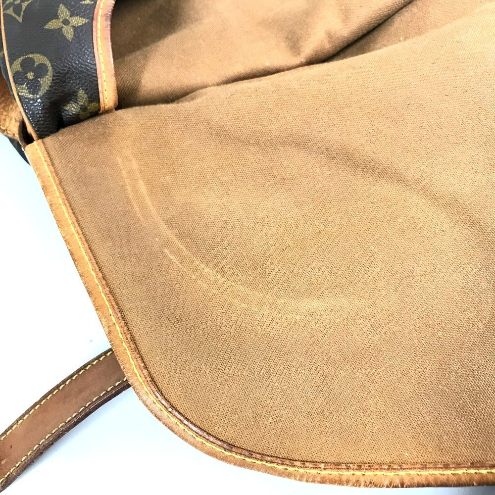 LOUIS VUITTON M42252 モノグラム ソミュール43 ソミュール 43 斜め掛け フラップ カバン ショルダーバッグ モノグラムキャンバス ユニセックス ブラウン