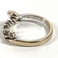 GUCCI K18 金 18K ロゴ 1PD ダイヤ ダイヤモンド アクセサリー ジュエリー リング・指輪 WG750 レディース シルバー