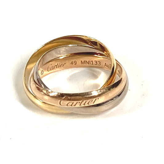 CARTIER K18 金 18K トリニティ ロゴ アクセサリー ジュエリー リング・指輪 YG750 レディース