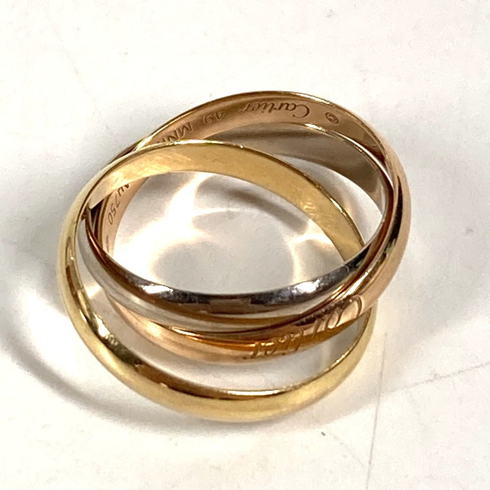 CARTIER K18 金 18K トリニティ ロゴ アクセサリー ジュエリー リング・指輪 YG750 レディース