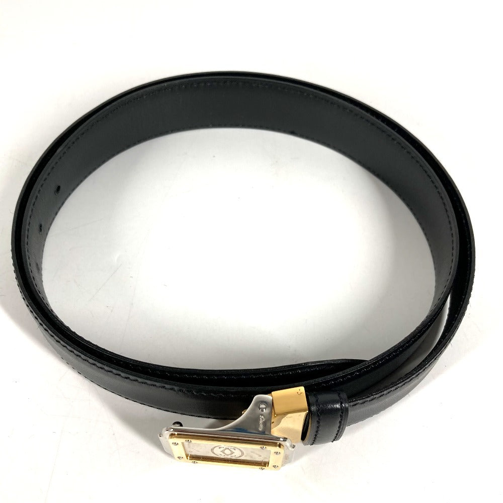 CARTIER サントス ロゴ ボトムス用ベルト バックル ベルト レザー メンズ ブラック