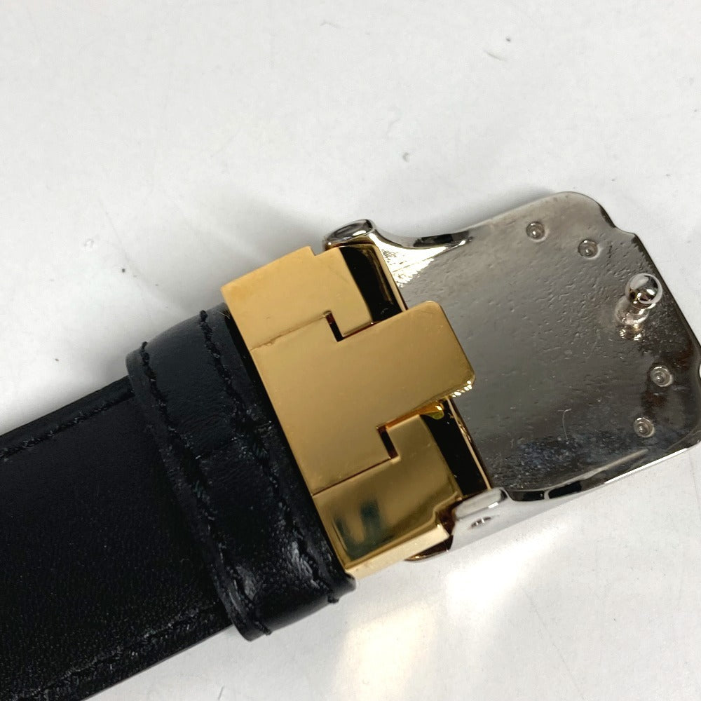 CARTIER サントス ロゴ ボトムス用ベルト バックル ベルト レザー メンズ ブラック